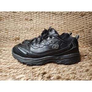 Skechers Women's 8.5 D'Lites Marbleton SR Casual Work Safety Shoes 76605 Black